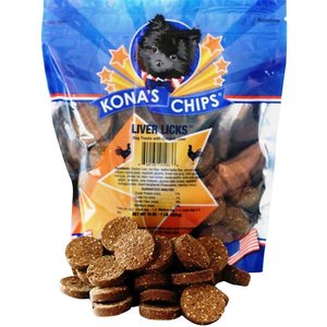 Kona's Chips Liver Licks Dog Treats, 16-oz bag