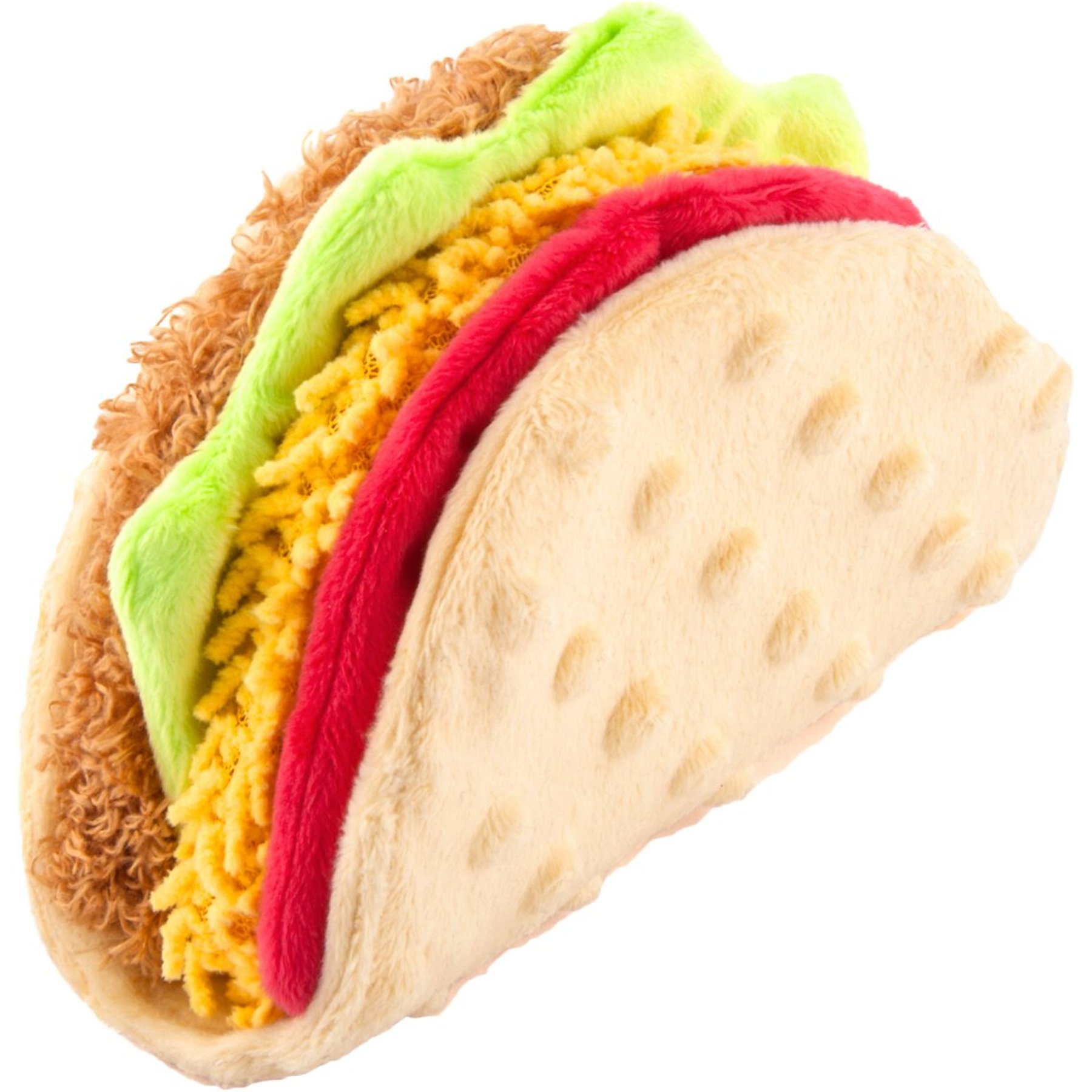 Plush Food Taco Dog Toy Stuffed Chew Toys for Small Medium Large Dog Pets