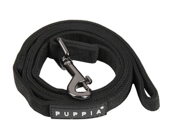 Puppia Two-Tone Polyester Dog Leash, Black, Medium: 3.94-ft long, 0.6-in wide slide 1 of 3