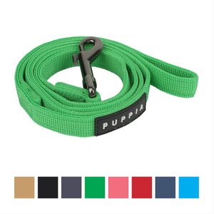 Puppia Two-Tone Polyester Dog Leash, Green, Medium: 3.94-ft long, 0.6-in wide