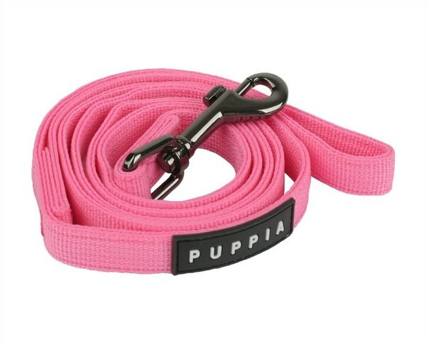 Puppia Two-Tone Polyester Dog Leash, Pink, Medium: 3.94-ft long, 0.6-in wide slide 1 of 3