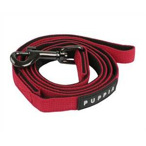 Puppia Two-Tone Polyester Dog Leash, Red, Large: 4.59-ft long, 0.8-in wide