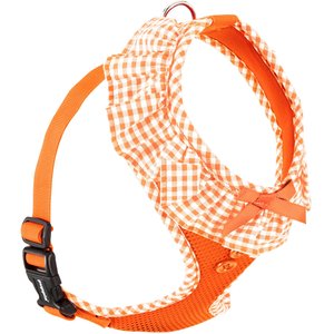 Puppia Vivien A Style Polyester Back Clip Dog Harness, Orange, Medium: 15 to 22-in chest