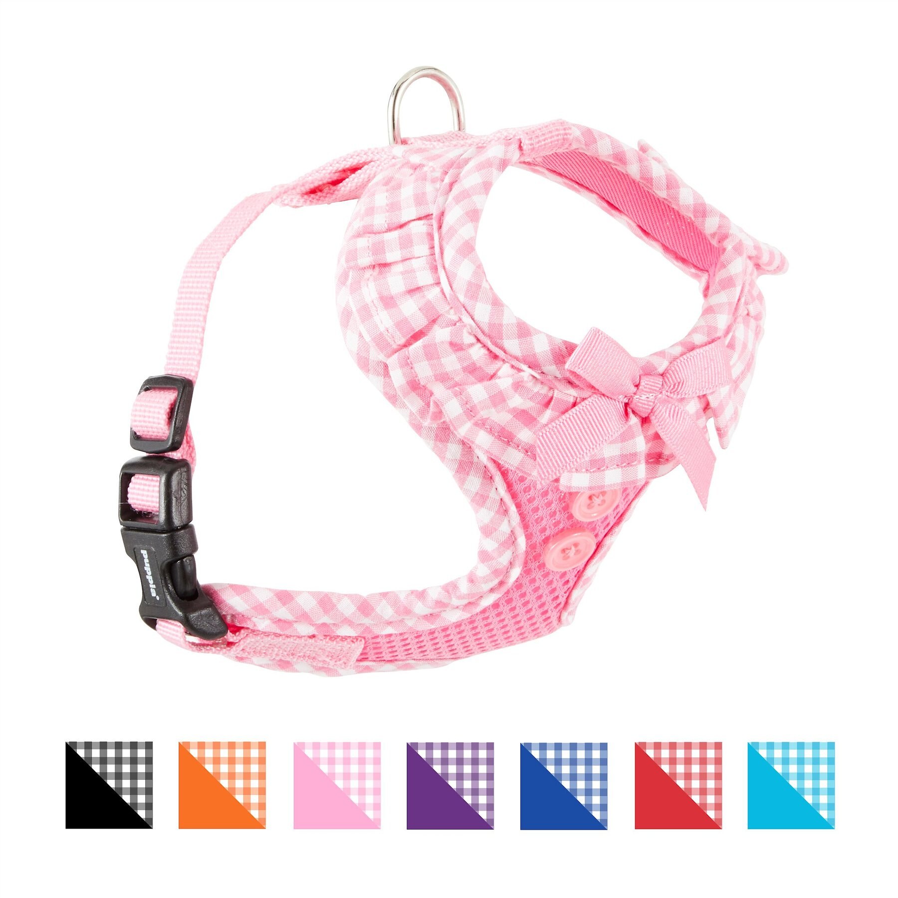 PUPPIA Vivien A Style Polyester Back Clip Dog Harness Red X Small 9 to 12.5 in chest Chewy