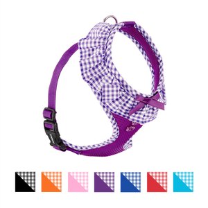 Puppia Vivien A Style Polyester Back Clip Dog Harness, Purple, Medium: 15 to 22-in chest