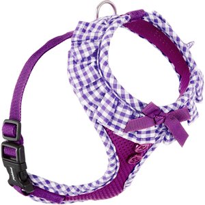 Puppia Vivien A Style Polyester Back Clip Dog Harness, Purple, Small: 12 to 17.5-in chest