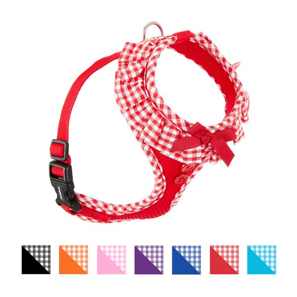Puppia Vivien A Style Polyester Back Clip Dog Harness, Red, Small: 12 to 17.5-in chest slide 1 of 9