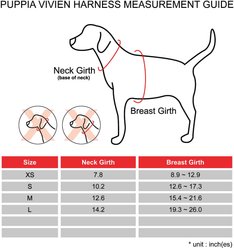 Puppia Vivien A Style Polyester Back Clip Dog Harness, Sky Blue, Small: 12 to 17.5-in chest slide 2 of 7