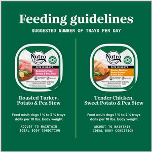 Nutro Grain-Free Tender Chicken Stew & Roasted Turkey Stew Cuts in Gravy Variety Pack Wet Dog Food Trays