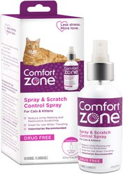 Comfort Zone Spray & Scratch Control Calming Spray for Cats, 2-oz