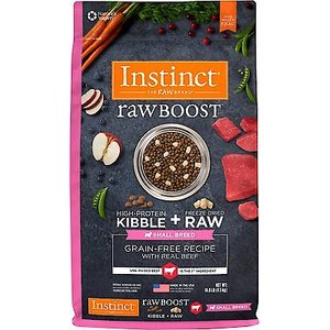 Instinct Raw Boost Small Breed Grain-Free Recipe with Real Beef & Freeze-Dried Raw Pieces Dry Dog Food, 10-lb bag