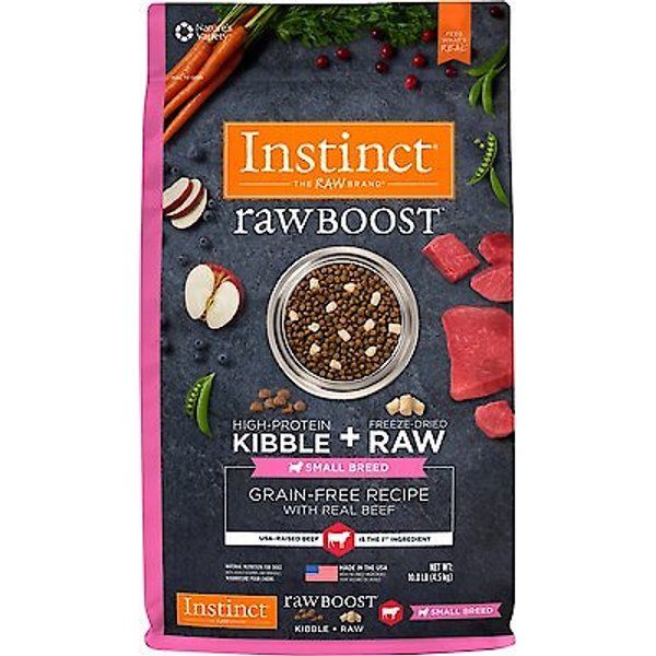 INSTINCT Raw Boost Small Breed Adult GrainFree Real Beef Recipe Dry