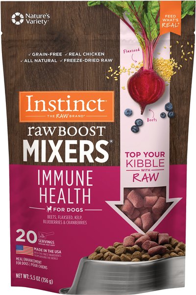 Instinct Freeze Dried Raw Boost Mixers Grain-Free Immune Health Recipe Dog Food Topper, 5.5-oz bag slide 1 of 10