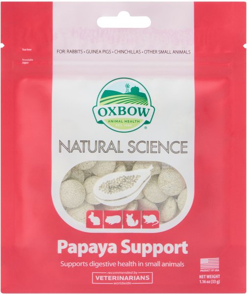 Oxbow Natural Science Papaya Support Digestive Health Small Animal Supplement, 1.16-oz bag slide 1 of 2