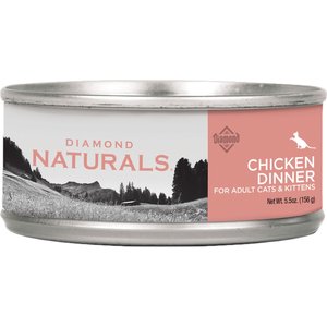 Diamond Naturals Chicken Dinner Adult & Kitten Canned Cat Food, 5.5-oz, case of 24