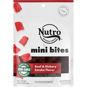 Nutro Mini Bites Beef & Hickory Smoke Flavor Dog Treats, 4.5-oz bag