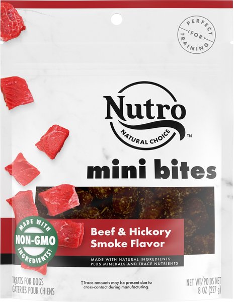 Nutro Mini Bites Beef & Hickory Smoke Flavor Dog Treats, 8-oz bag slide 1 of 9