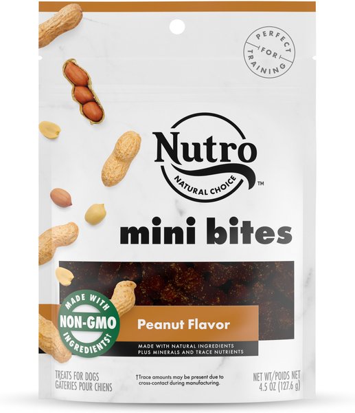 Nutro Mini Bites Peanut Flavor Dog Treats, 4.5-oz bag slide 1 of 9