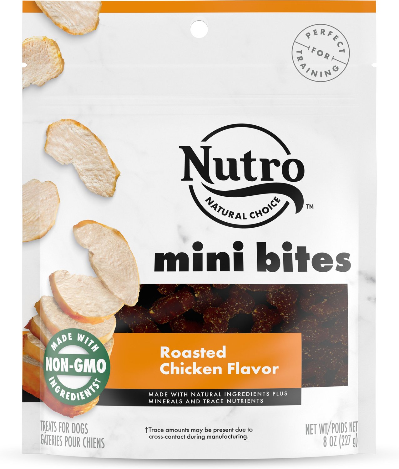 NUTRO Mini Bites Roasted Chicken Flavor Dog Treats, 8oz bag
