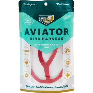 The Aviator Bird Harness & Leash, Red, X-Large