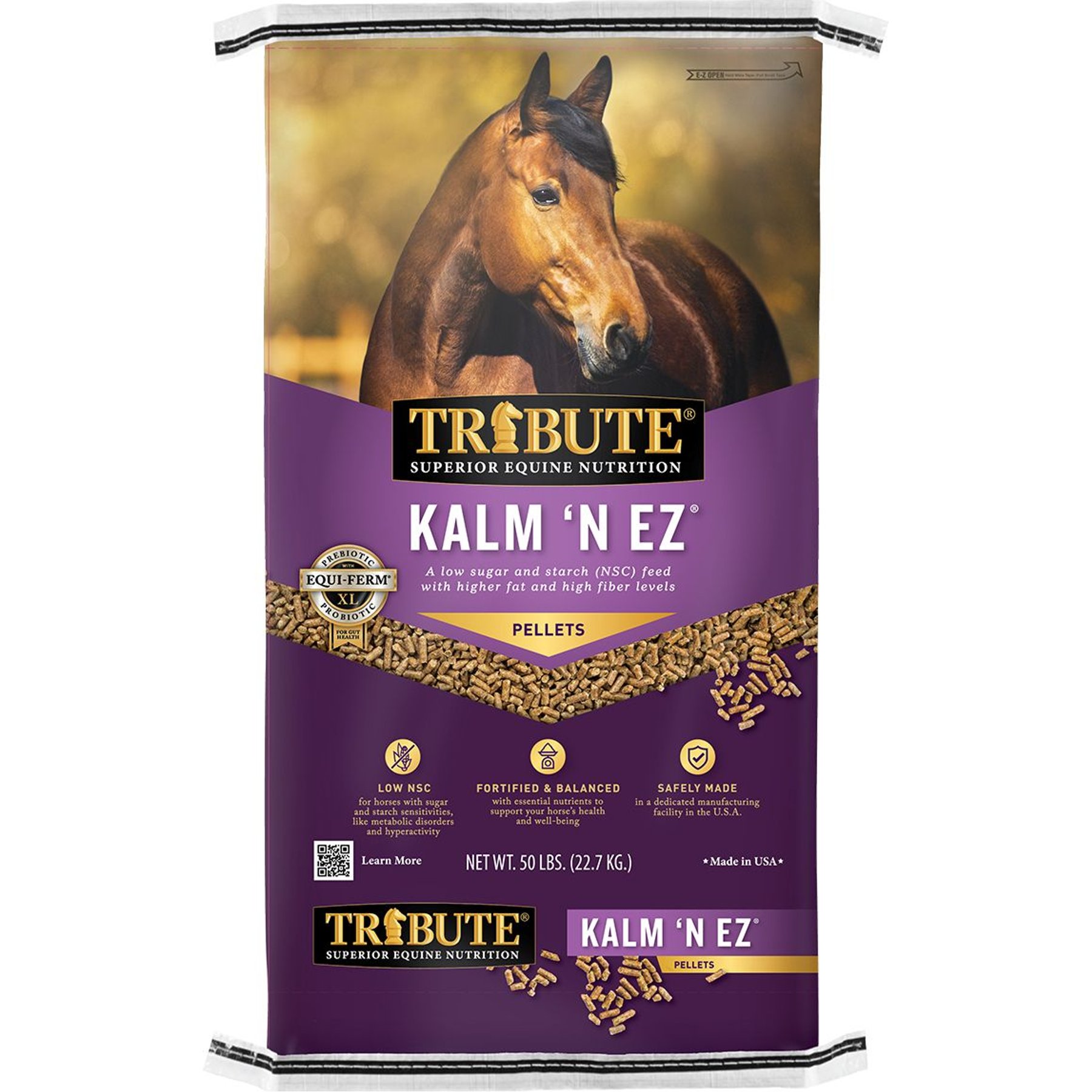TRIBUTE EQUINE NUTRITION Kalm N' EZ Pellet LowNSC, MolassesFree Horse
