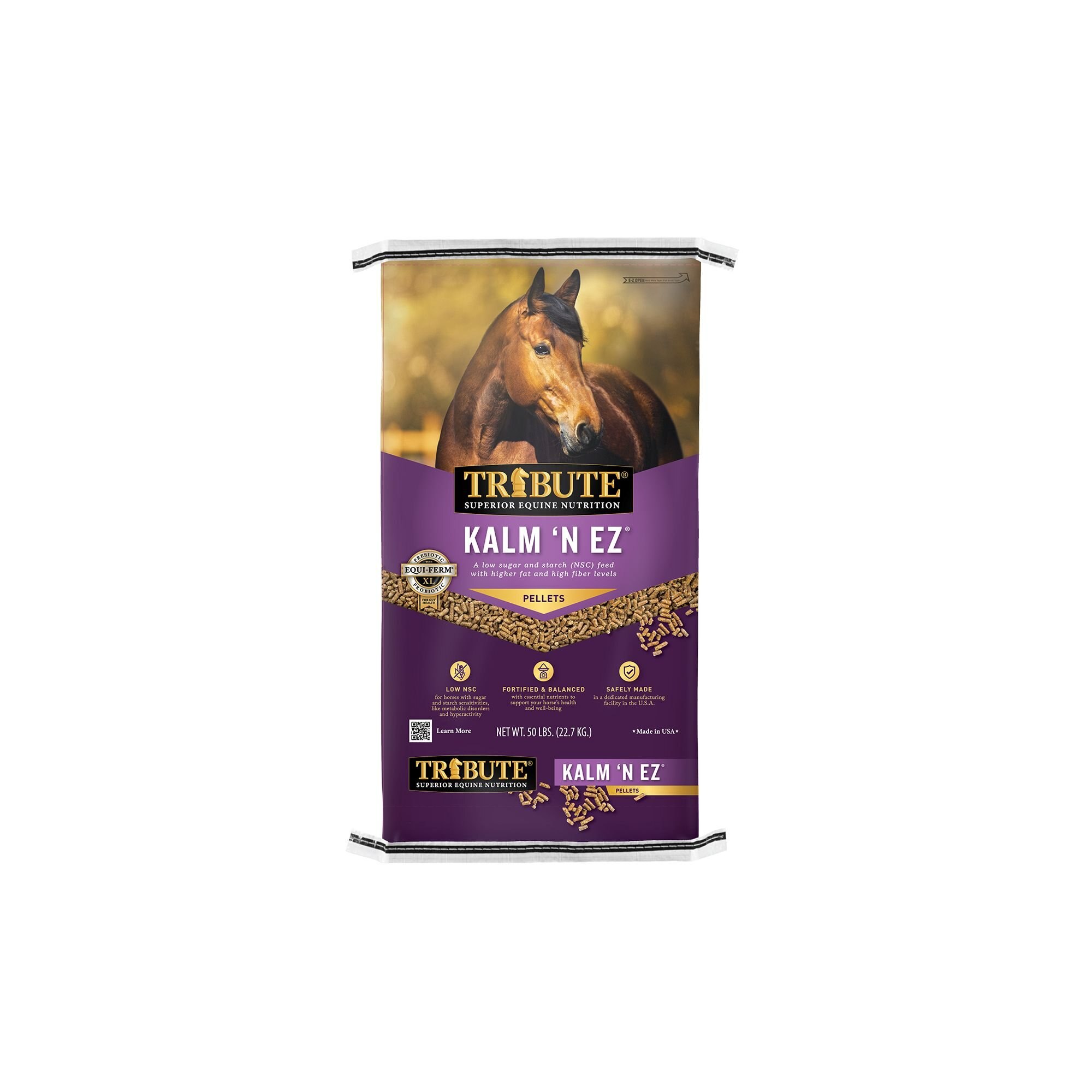 TRIBUTE EQUINE NUTRITION Kalm N' EZ Pellet LowNSC, MolassesFree Horse