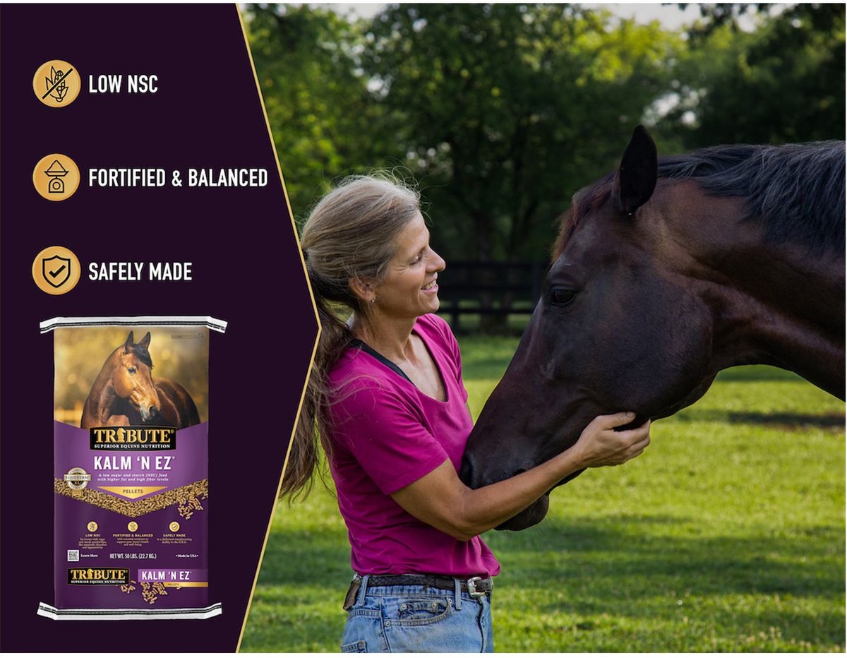 TRIBUTE EQUINE NUTRITION Kalm N' EZ Pellet LowNSC, MolassesFree Horse