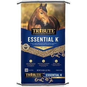 Tribute Equine Nutrition Essential K Low-NSC Horse Feed, 50-lb bag