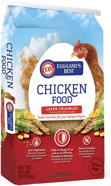 Eggland's Best 17% Protein Layer Crumbles Chicken Feed, 40-lb bag slide 1 of 5