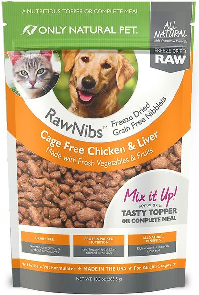 ONLY NATURAL PET RawNibs Chicken Liver Grain Free Freeze Dried