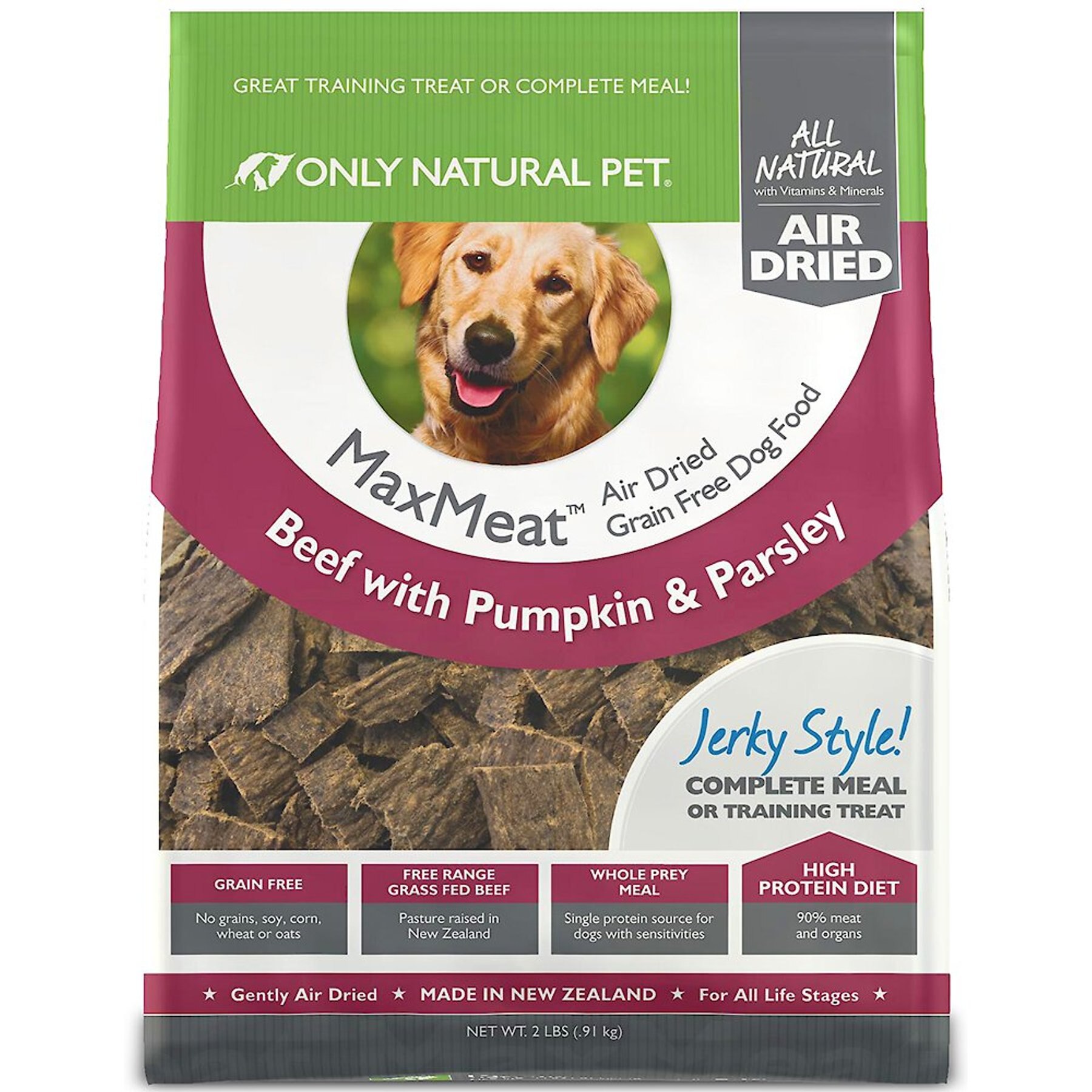 Discontinued ONLY NATURAL PET MaxMeat Beef Grain Free Air Dried Dog Food 7.5 lb bag Chewy