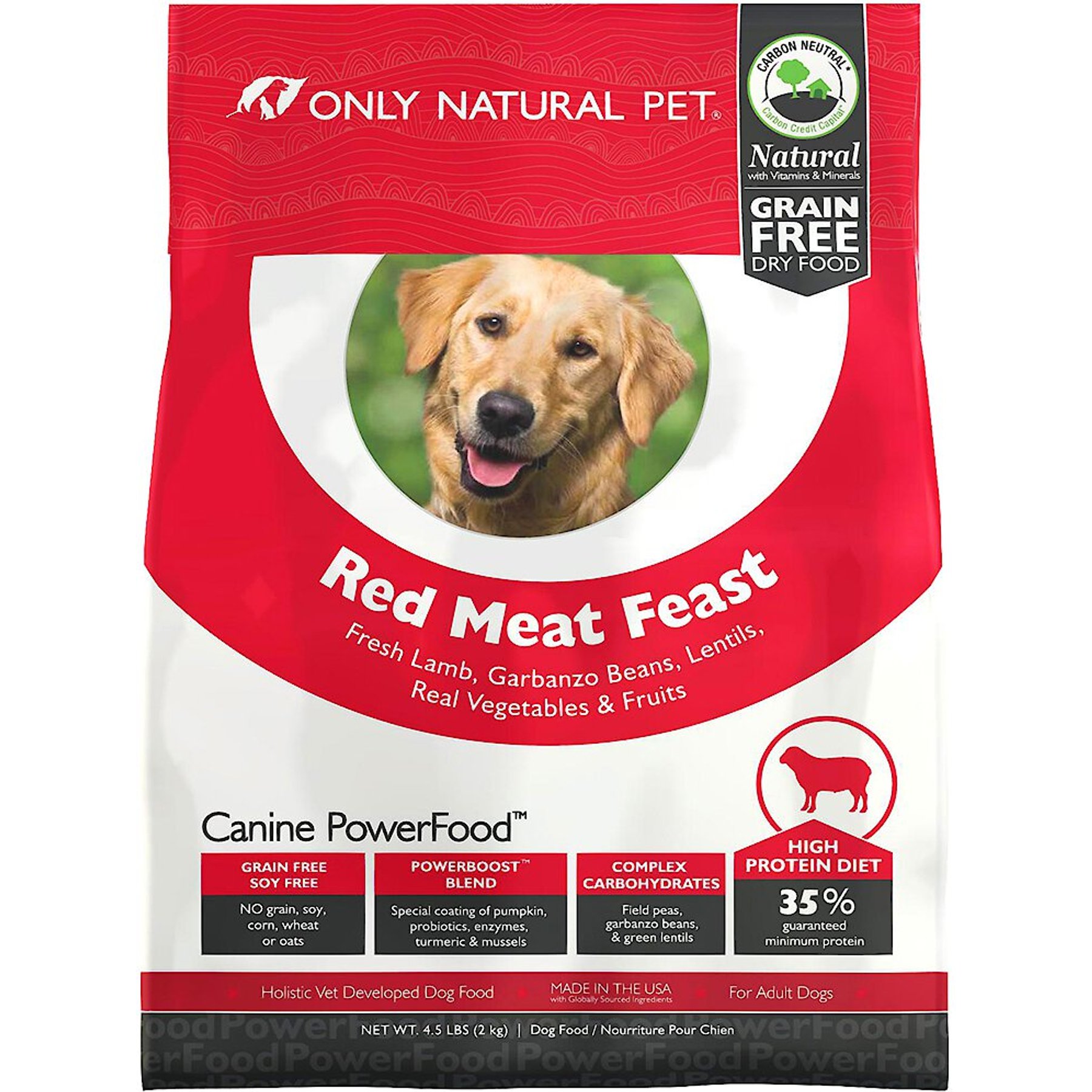 ONLY NATURAL PET Canine PowerFood Red Meat Feast Grain Free Dry