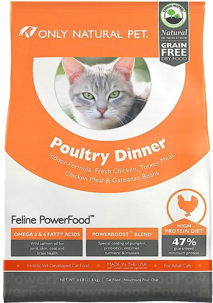 ONLY NATURAL PET Feline PowerFood Poultry Dinner Grain Free Dry