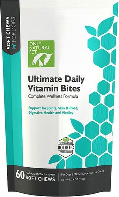 Only Natural Pet Ultimate Daily Vitamin Bites Soft Chews Dog Supplement, slide 1 of 1