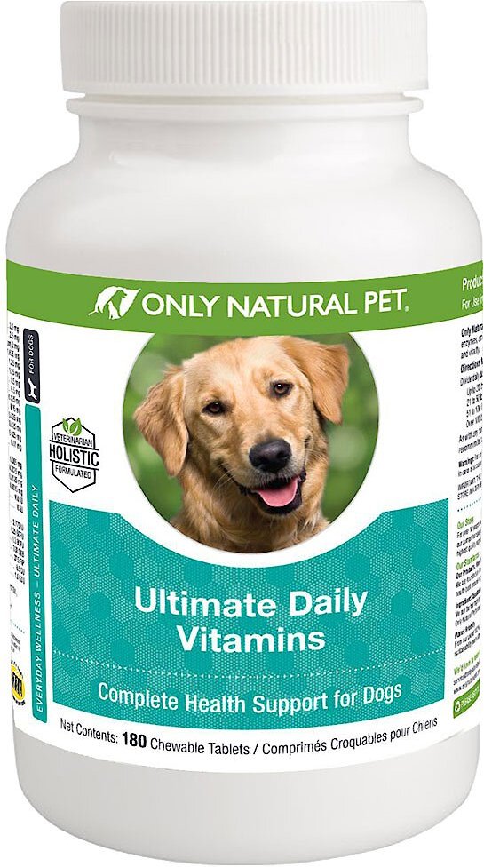 ONLY NATURAL PET Ultimate Daily Vitamin Chewable Tablets Dog Supplement