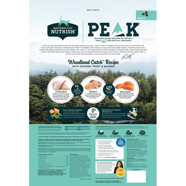 rachael ray nutrish peak woodland catch dry cat food