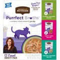 Rachael Ray Nutrish Purrfect Broths All Natural Grain-Free Variety Pack Cat Food Topper, 1.4-oz, case of 12
