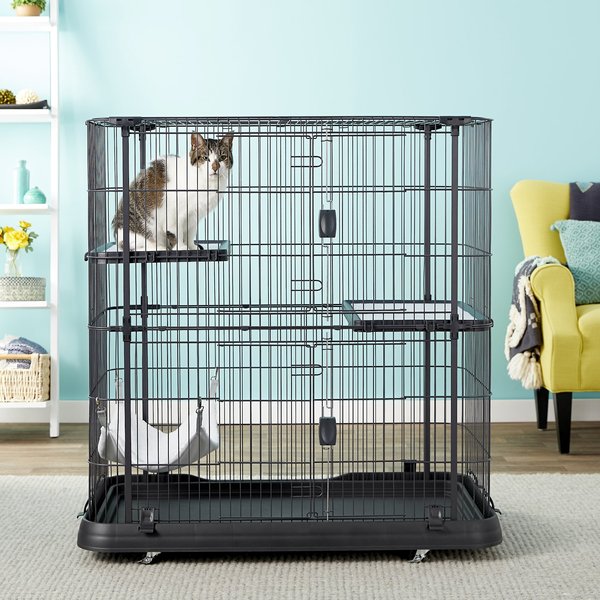 Prevue Pet Products Deluxe Cat Cage Playpen, Black slide 1 of 10