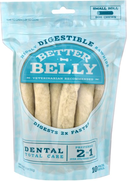 Better Belly Dental Total Care Rawhide Roll Dog Treats, Small, 10 count slide 1 of 8