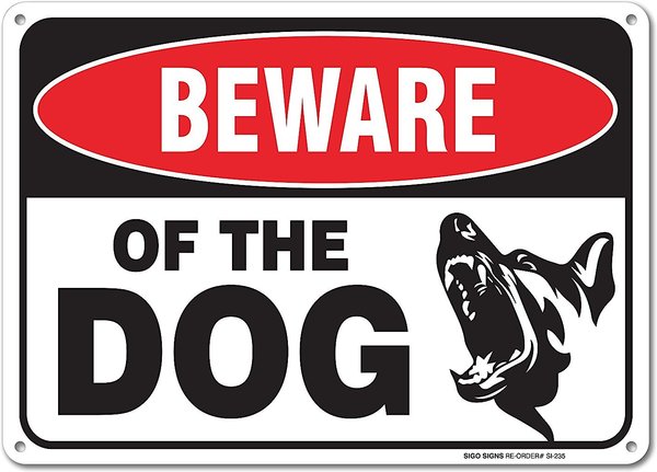 Sigo Signs "Beware Of Dog" Aluminum Sign slide 1 of 2