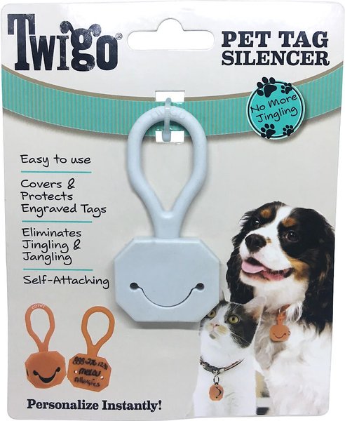 Pet id clearance tag silencer