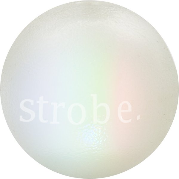 Planet Dog Orbee-Tuff LED Strobe Ball Tough Dog Chew Toy, White slide 1 of 10