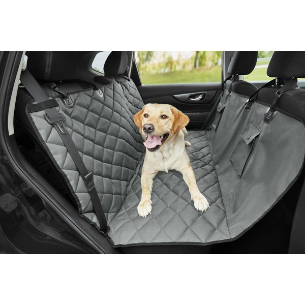 FRISCO Quilted Water Resistant Hammock Car Seat Cover, Gray, Regular ...