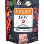 Instinct Frozen Raw Patties Grain-Free Real Beef Recipe Dog Food, 6-lb bag