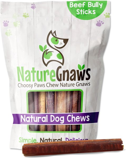 Nature Gnaws Large Bully Sticks 5 - 6" Dog Treats, 10 count slide 1 of 10