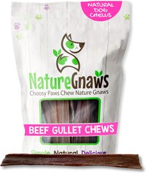 Nature Gnaws Beef Jerky Chews Dog Treats, 20 count, 9 - 10 in