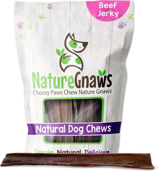 Nature Gnaws Beef Jerky Chews Dog Treats, 20 count, 9 - 10 in slide 1 of 9