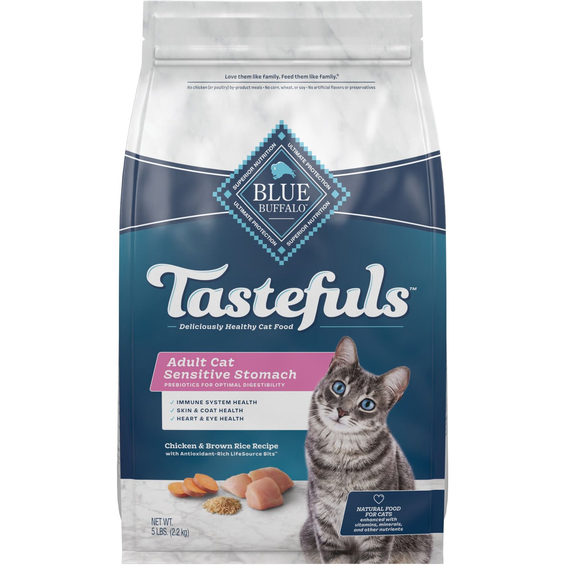 BLUE BUFFALO Tastefuls Sensitive Stomach Natural Chicken Adult Dry