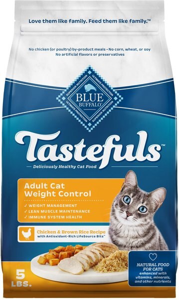 BLUE BUFFALO Tastefuls Weight Control Natural Chicken Adult Dry Cat ...