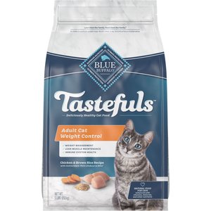 Blue Buffalo Tastefuls Weight Control Natural Chicken Adult Dry Cat Food, 5-lb bag